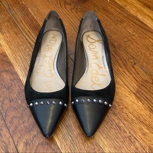 Sam Edelman studded black suede flats
